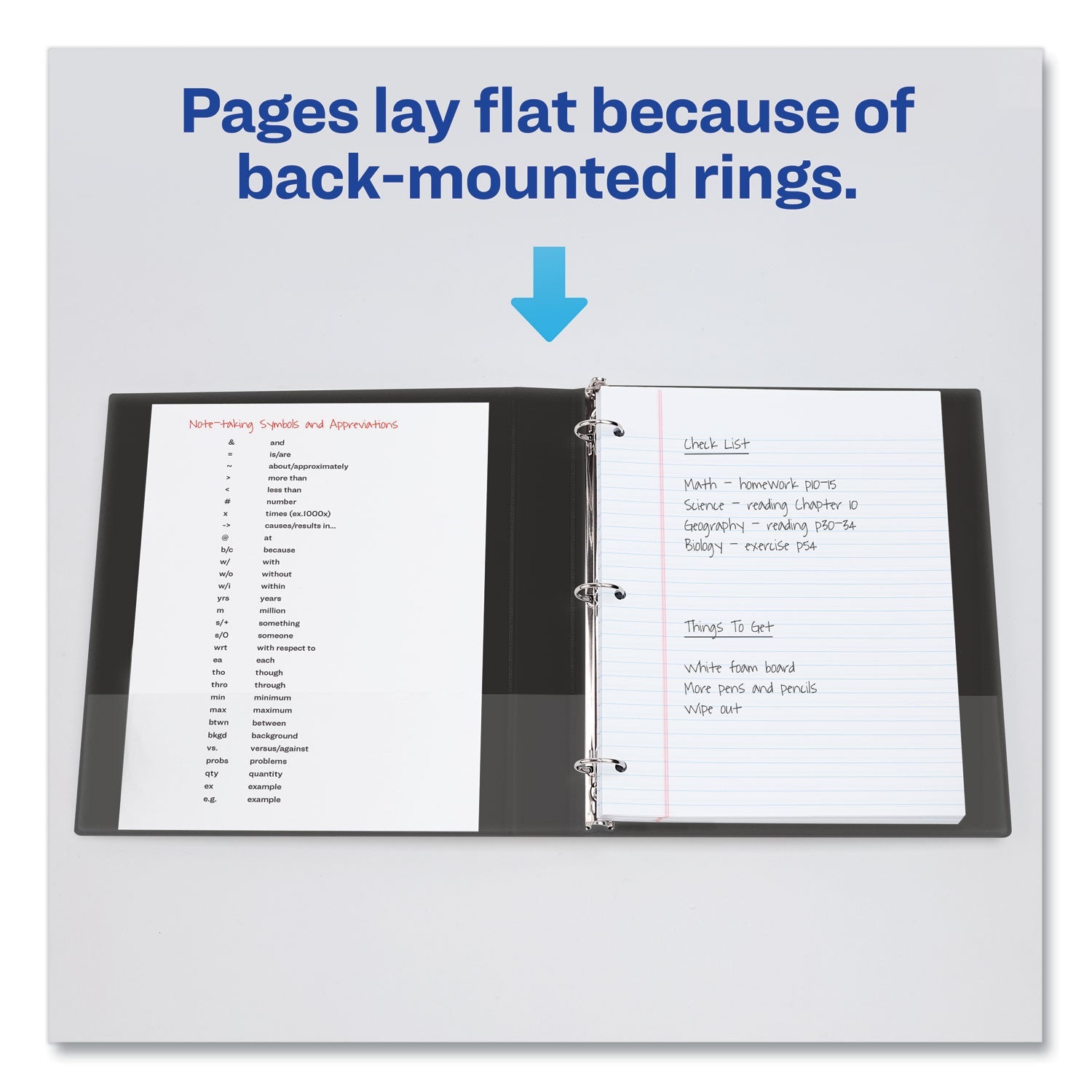 Avery Economy Non-View Binder with Round Rings, 3 Rings, 1.5" Capacity, 11 x 8.5, Black, (4401)