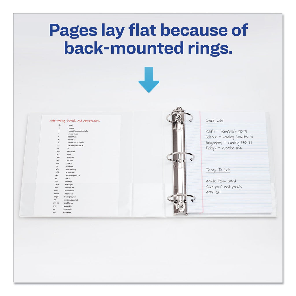 Avery Economy View Binder with Round Rings , 3 Rings, 2" Capacity, 11 x 8.5, White, (5731)