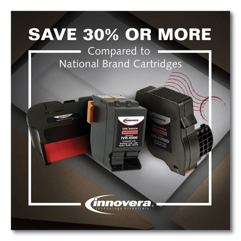 Innovera Remanufactured Red Postage Meter Ink, Replacement for ISINK34, 8,500 Page-Yield