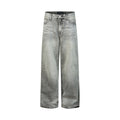 Distressed Washed Denim Jeans For Men And Women