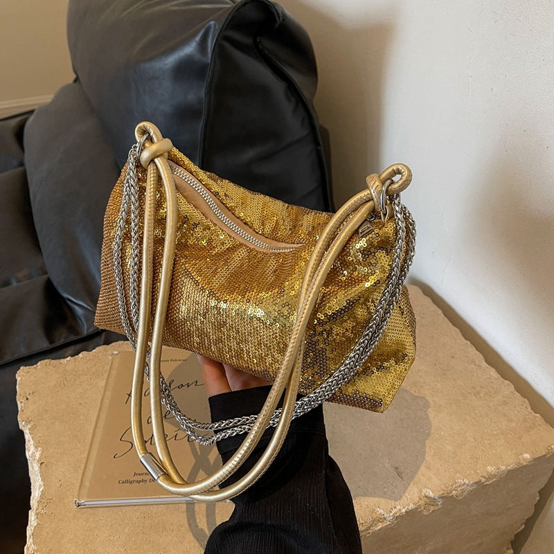 Womens Single-shoulder Underarm Bag And Chain Crossbody Bag