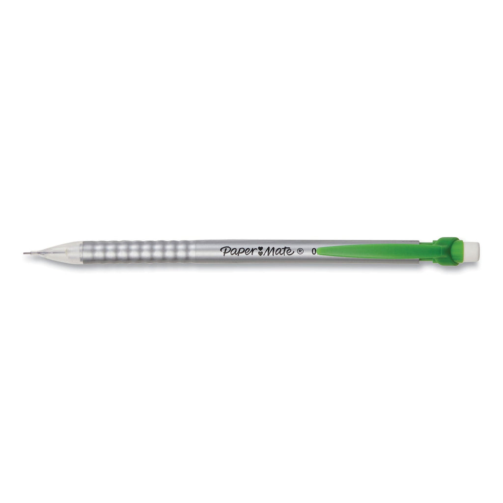 Paper Mate Write Bros Mechanical Pencil, 0.5 mm, HB (#2), Black Lead, Silver Barrel with Assorted Clip Colors, 24/Pack