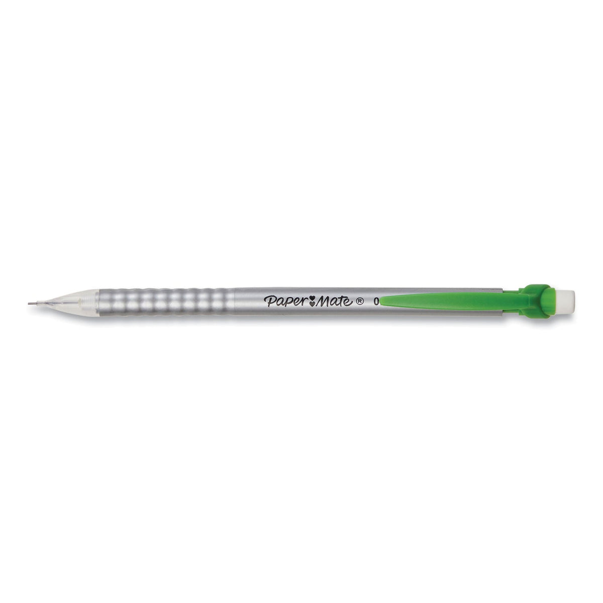 Paper Mate Write Bros Mechanical Pencil, 0.5 mm, HB (#2), Black Lead, Silver Barrel with Assorted Clip Colors, 24/Pack