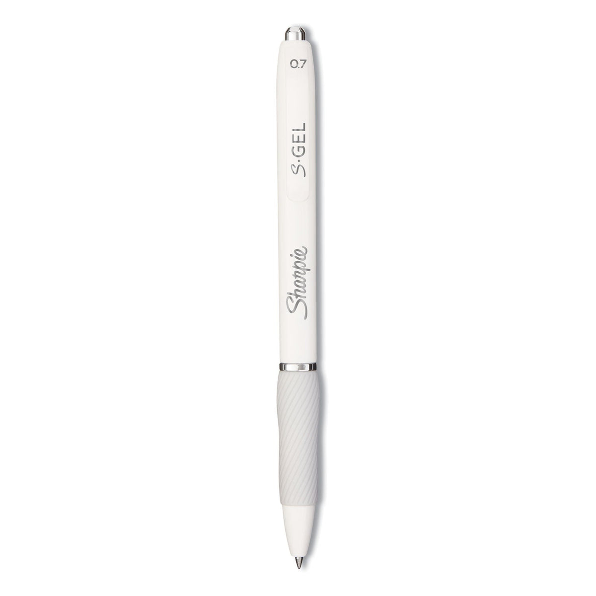Sharpie S-Gel Fashion Barrel Gel Pen, Retractable, Medium 0.7 mm, Black Ink, Pearl White Barrel, Dozen