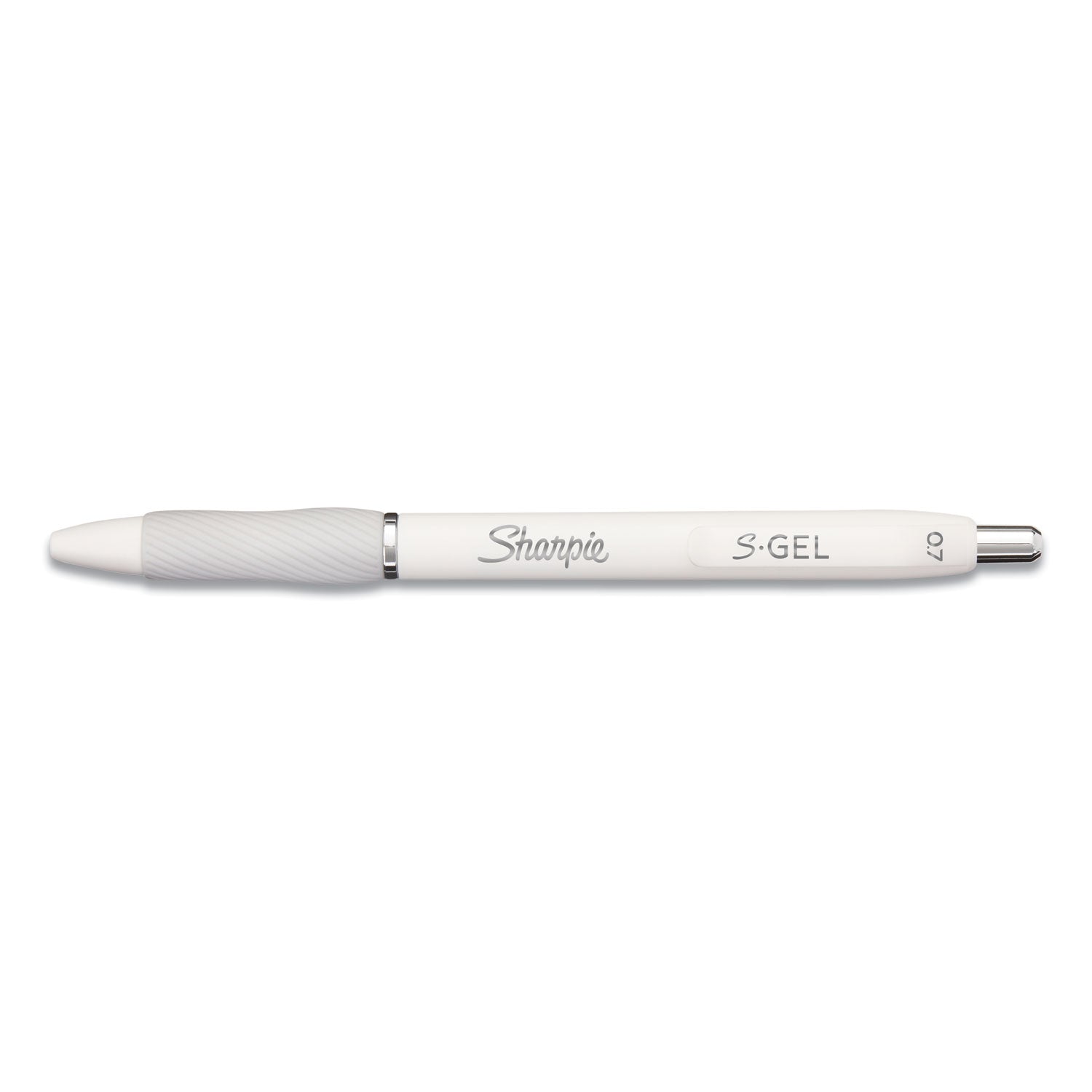 Sharpie S-Gel Fashion Barrel Gel Pen, Retractable, Medium 0.7 mm, Black Ink, Pearl White Barrel, Dozen