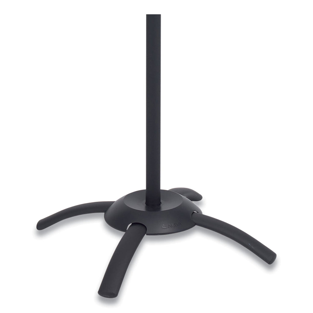 Alba CLEO Coat Stand, Stand Alone Rack, Ten Knobs, Steel/Plastic, 19.75w x 19.75d x 68.9h, Black