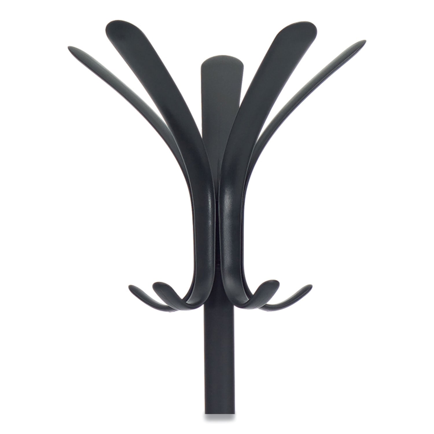 Alba CLEO Coat Stand, Stand Alone Rack, Ten Knobs, Steel/Plastic, 19.75w x 19.75d x 68.9h, Black