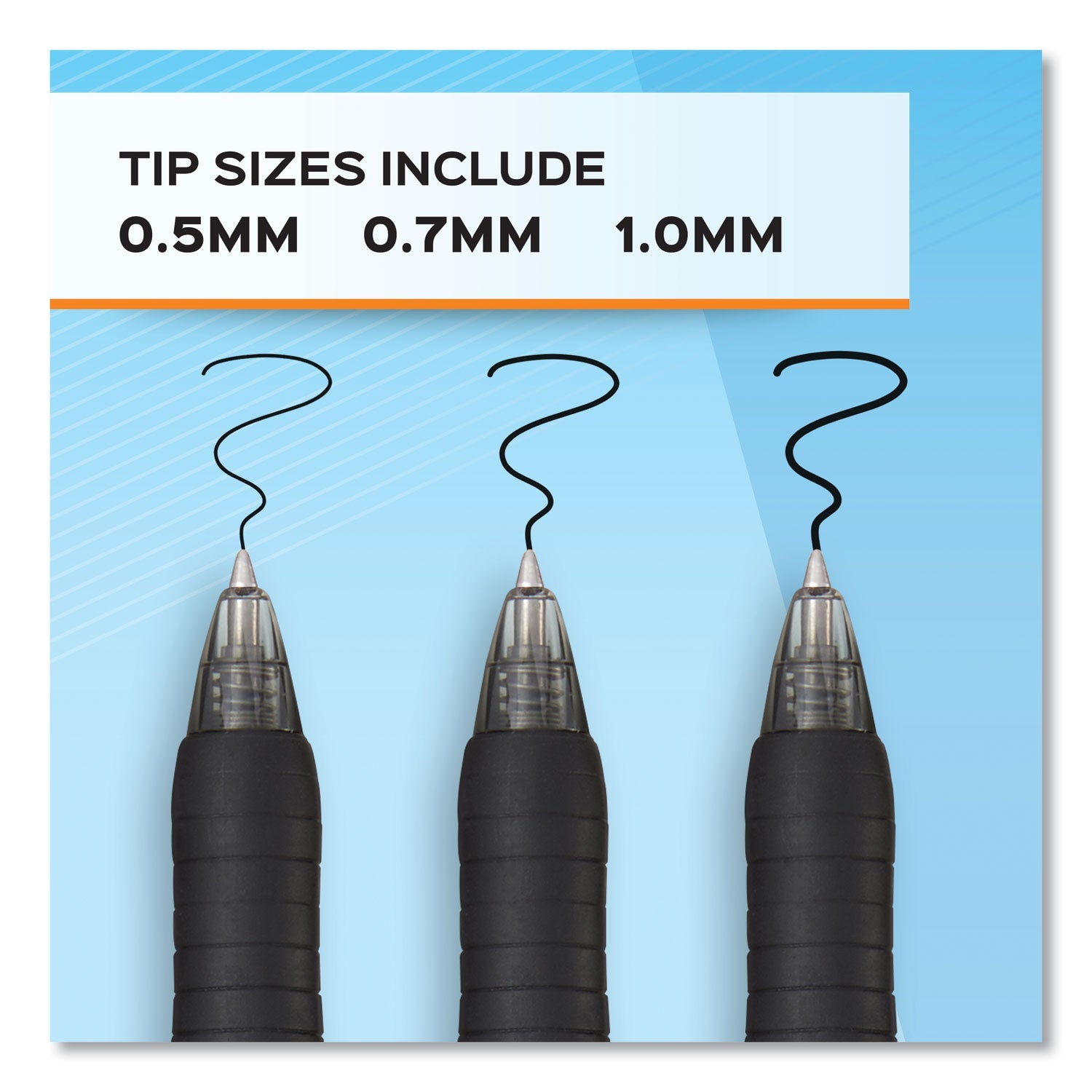 Paper Mate Profile Gel Pen, Retractable, Medium 0.7 mm, Black Ink, Translucent Black Barrel, Dozen