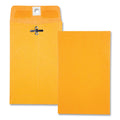 Quality Park Clasp Envelope, 28 lb Bond Weight Kraft, #15, Square Flap, Clasp/Gummed Closure, 4 x 6.38, Brown Kraft, 100/Box