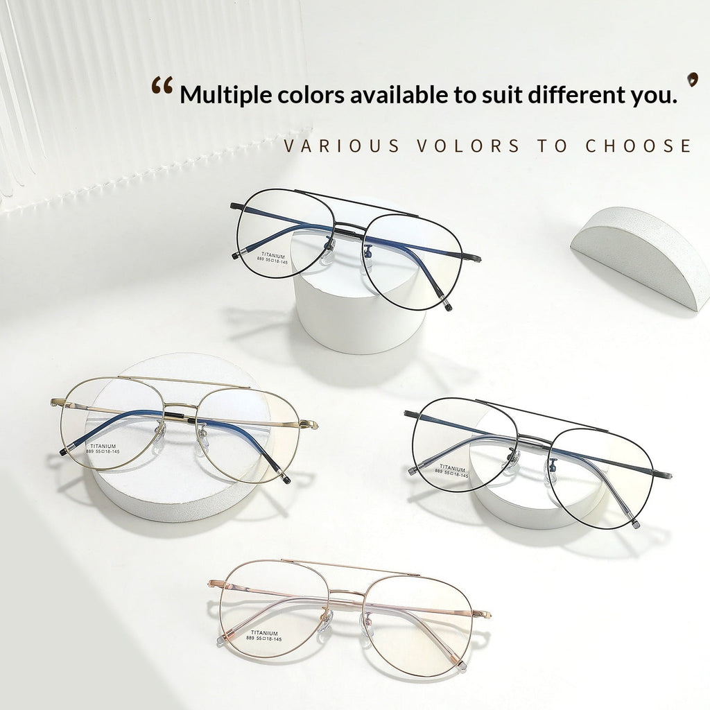 Retro Titanium-frame Fashion Glasses