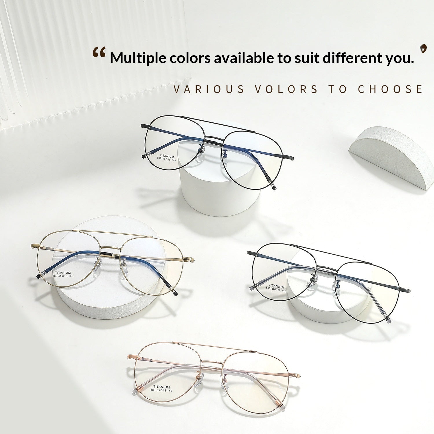 Retro Titanium-frame Fashion Glasses