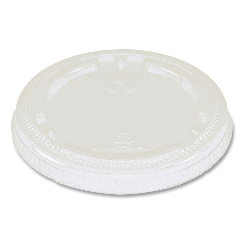 World Centric PLA Lids for Fiber Cups, 3.1" Diameter x 0.4"h, Clear, Plastic, 1,000/Carton
