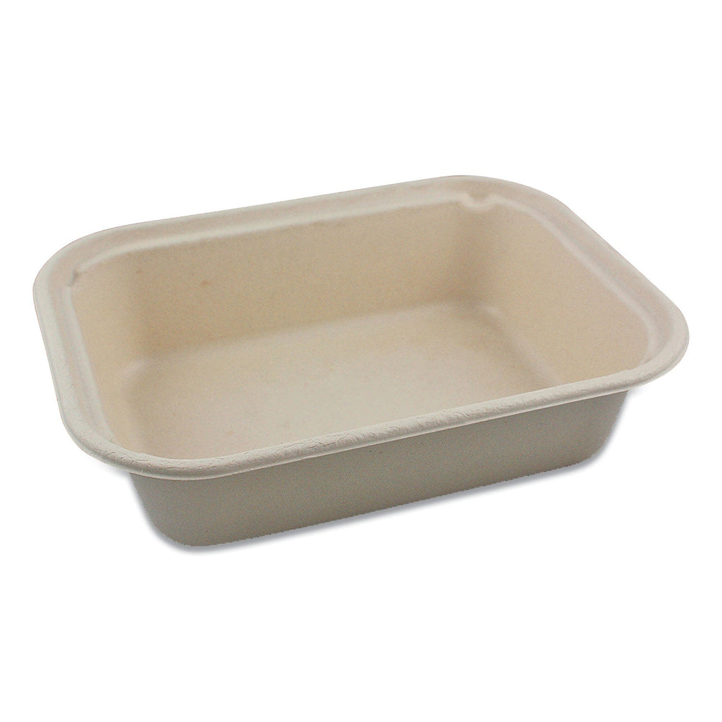 World Centric Fiber Containers, 60 oz, 7.5 x 9.8 x 2.7, Natural, Paper, 400/Carton