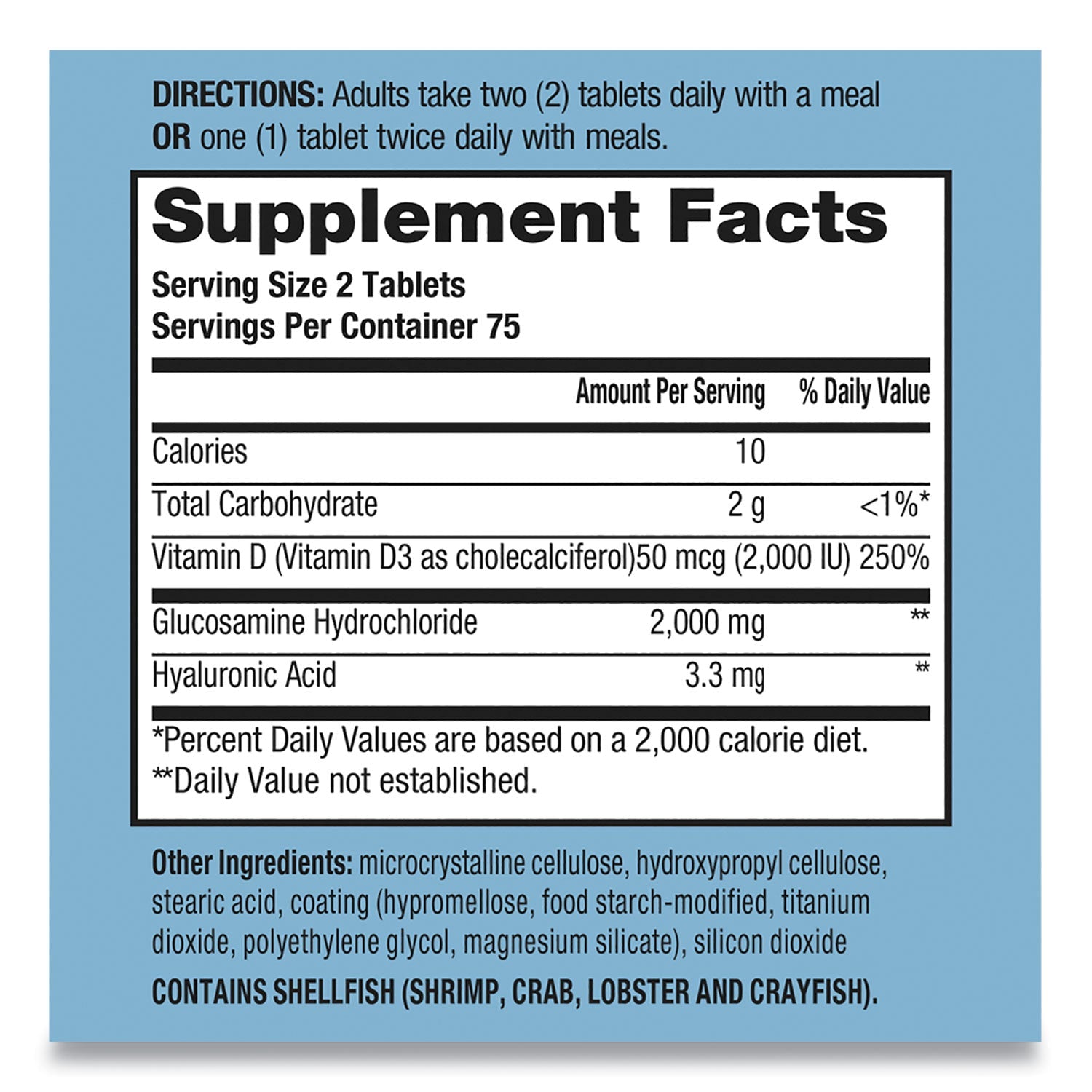 Schiff Glucosamine 2000 mg Plus Vitamin D3 Coated Tablet, 150 Count