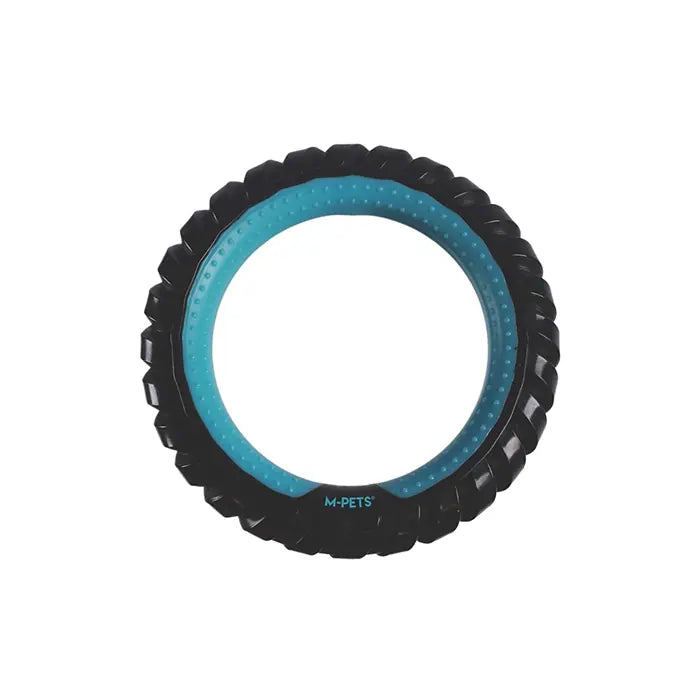 M-Pets Ring King Dog Toy Durable Interactive Ring Blue & Black