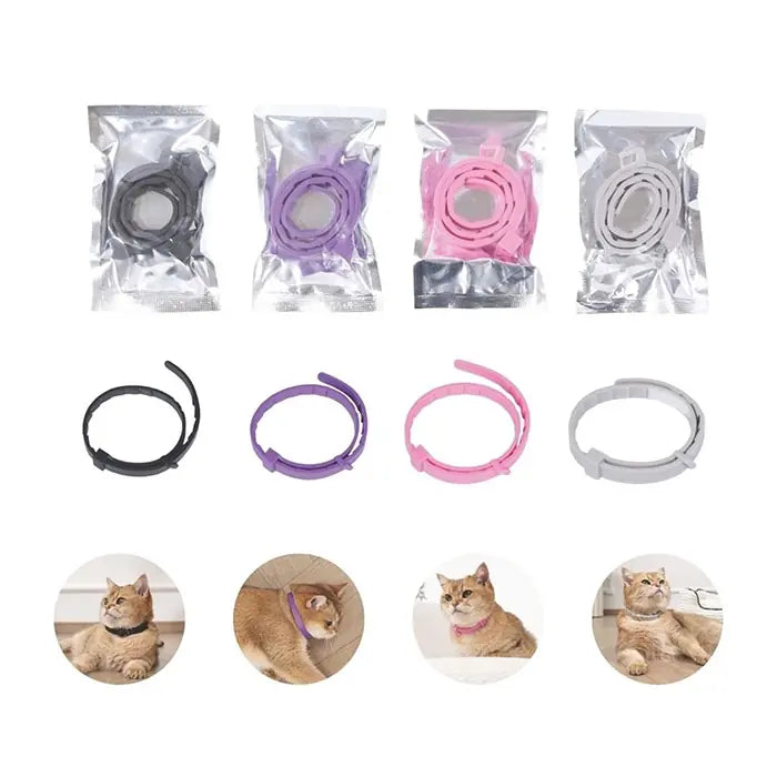 M-Pets Keep Calm Calming Cat Collar 4-Pack