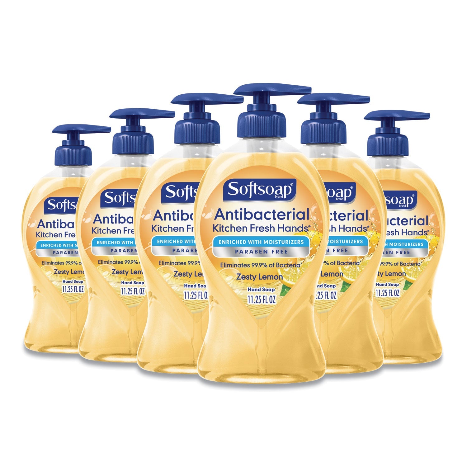 Softsoap Antibacterial Hand Soap, Citrus, 11.25 oz Pump Bottle, 6/Carton