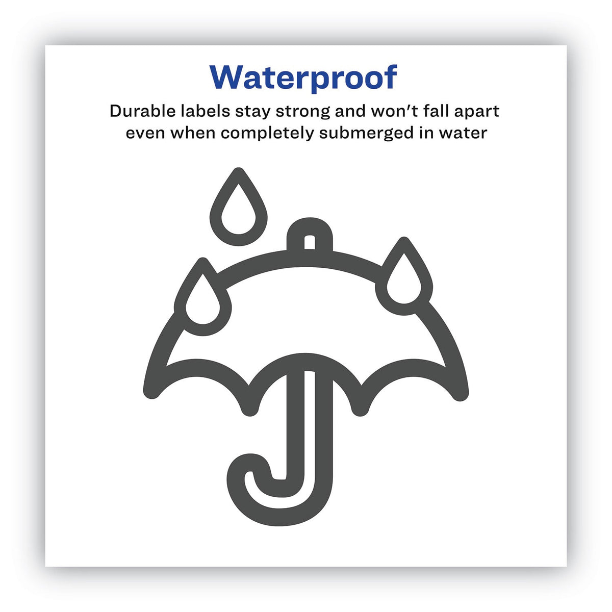 Avery Waterproof Shipping Labels with TrueBlock and Sure Feed, Laser Printers, 2 x 4, White, 10/Sheet, 500 Sheets/Box