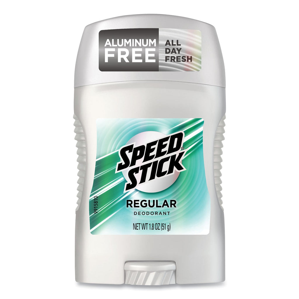 Speed Stick Deodorant, Regular Scent, 1.8 oz, White, 12/Carton