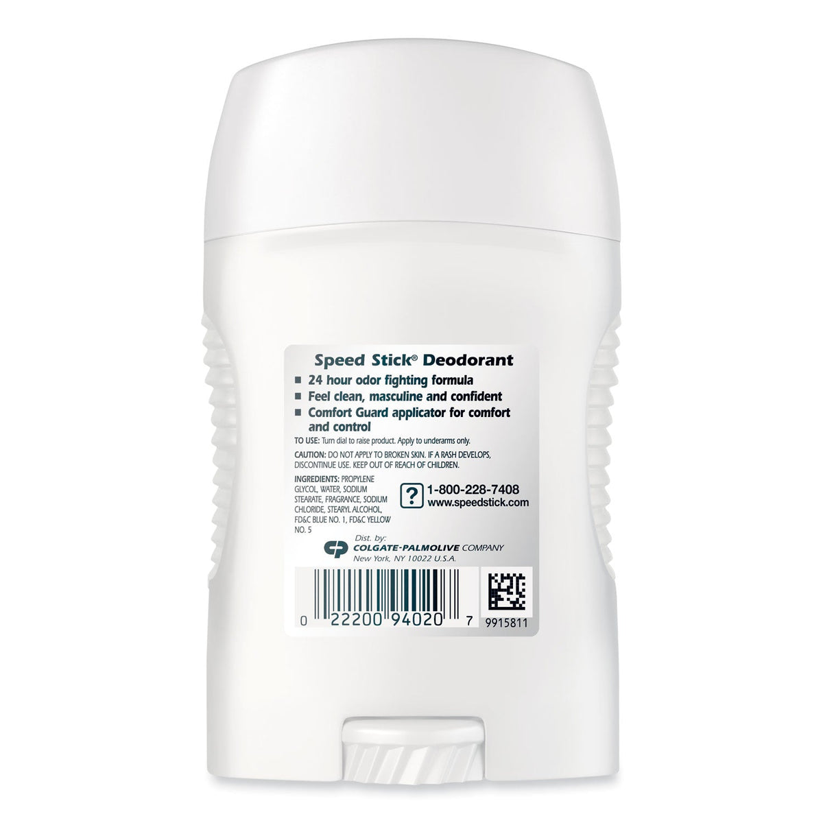 Speed Stick Deodorant, Regular Scent, 1.8 oz, White, 12/Carton