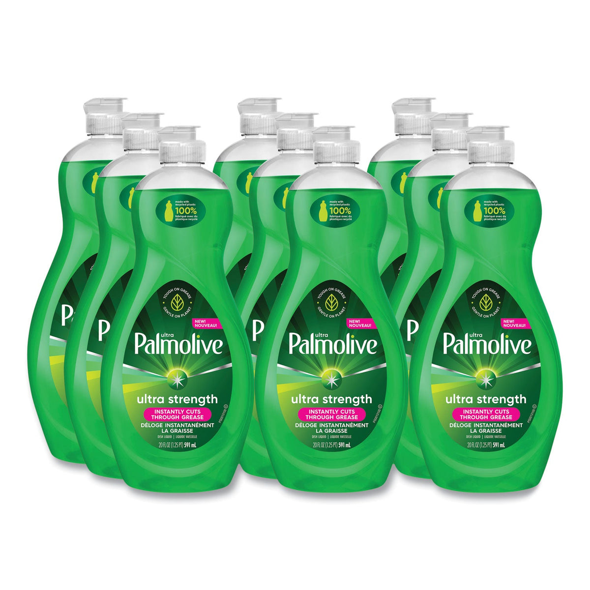 Ultra Palmolive Dishwashing Liquid, Ultra Strength, Original Scent, 20 oz Bottle, 9/Ctn