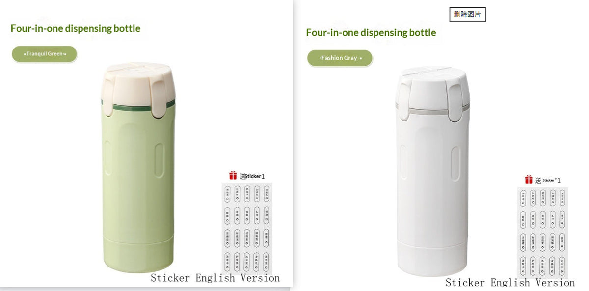 4-in-1 Leakproof Travel Dispenser Bottle Set
