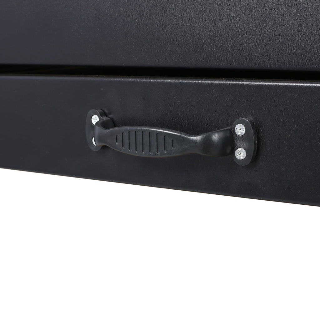 Steel Workbench Tool Storage Work Bench Workshop Tools Table W/Drawer and Peg Board ,4xAC outlets 2xUSB Ports