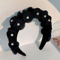 Fashionable fabric pearl flower headband