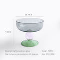 Household heat-resistant cute stained glass bowl tall dessert bowl sugar bowl household taro round ice cream bowl yogurt bowl