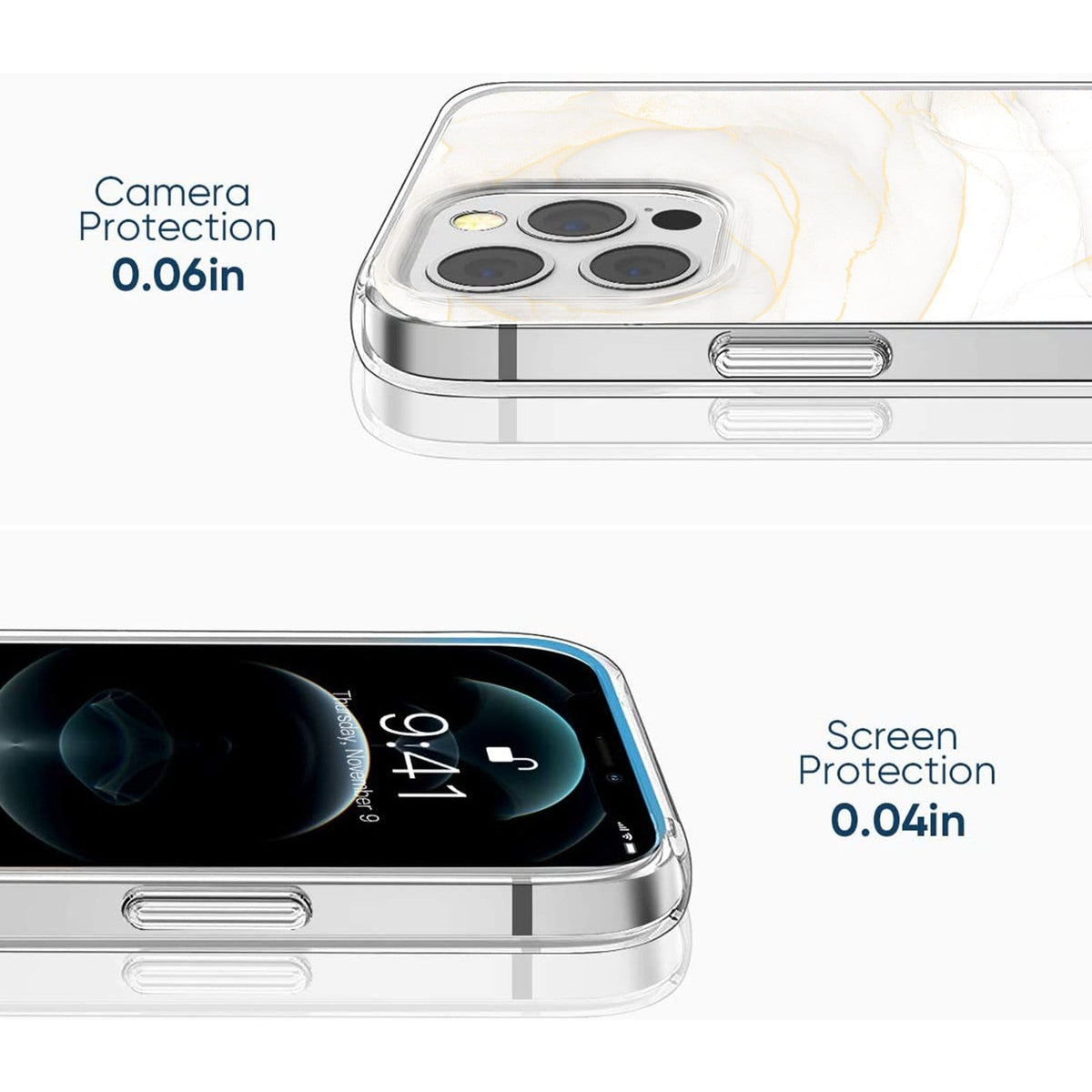 White Marble Series Case - iPhone 13 Pro