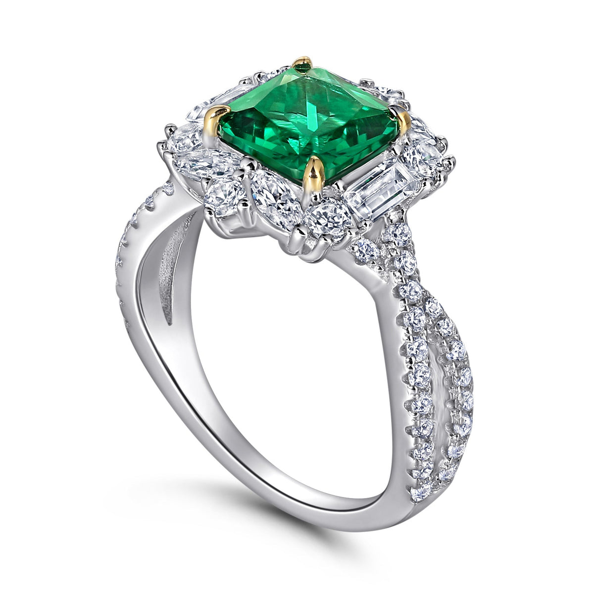 European Grandmother Princess Engagement Ring