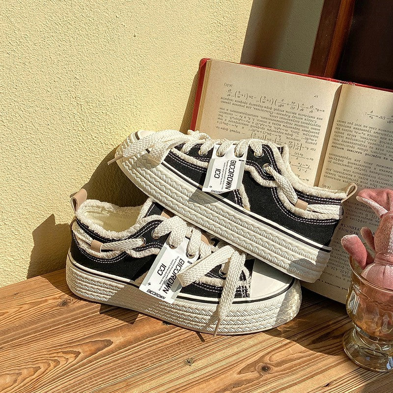 Fall Classic Style Canvas Shoes Women's Low-top