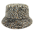 Trendy And Fashionable Leopard-print Boater Hat For Outdoor Use In Autumn And Winter, Featuring Multi-color Matching Plush Brim Hat