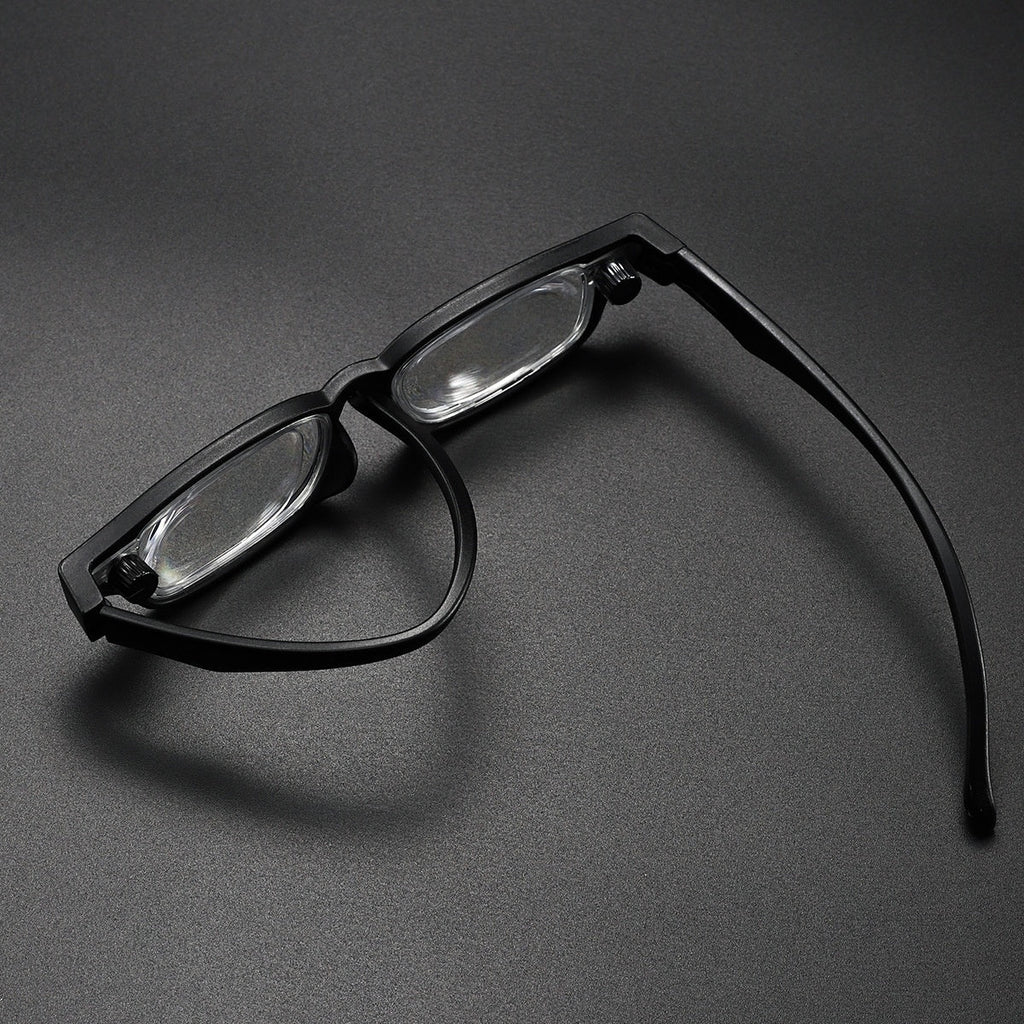Rotatable Focus-adjustable 50 To 400 Diopters Blue-light-blocking Reading Glasses For Seniors
