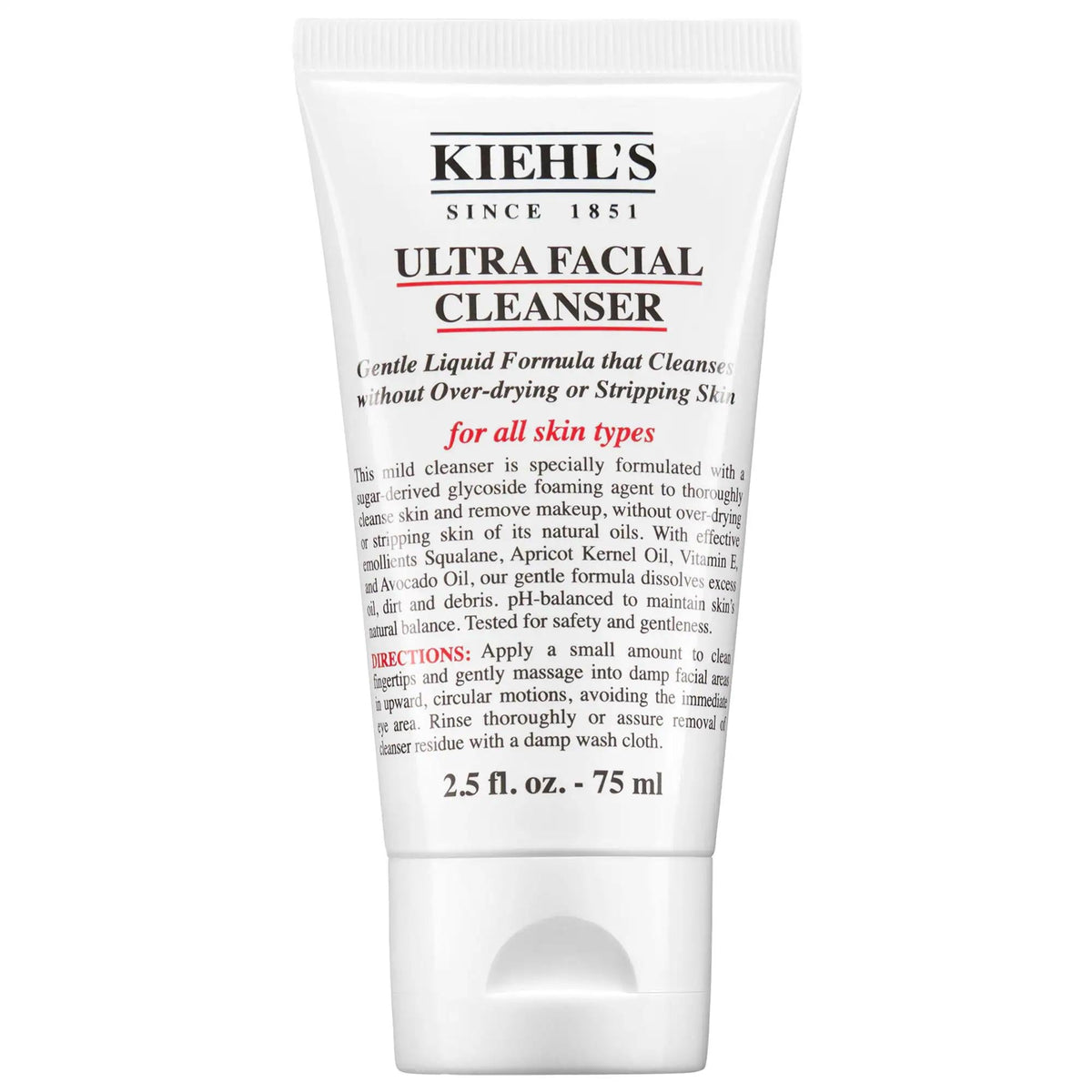 Mini Ultra Facial Cleanser: Gentle Face Wash for Dry Skin - Moisturizing, Oil Removing, Clean at Sephora - Apricot, Avocado, Squalane