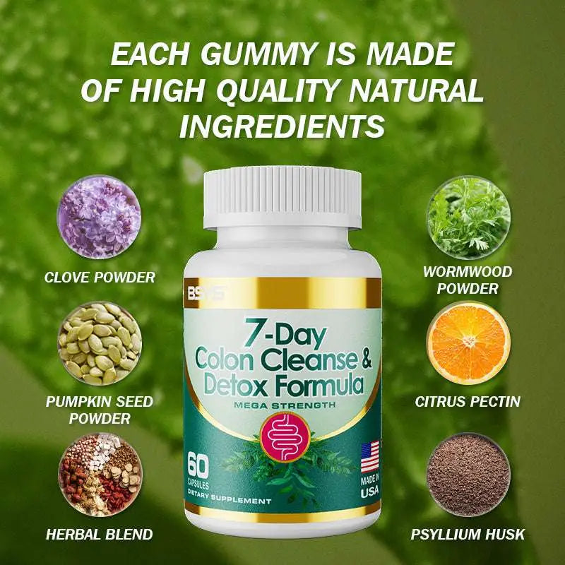 7 Day Colon Cleanse and Detox Formula Capsules