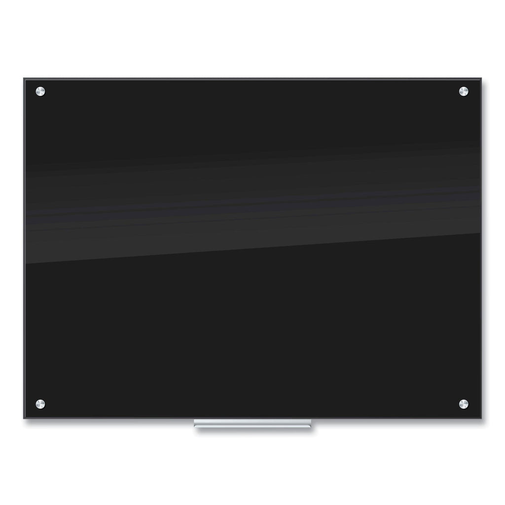 U Brands Black Glass Dry Erase Board, 48 x 36