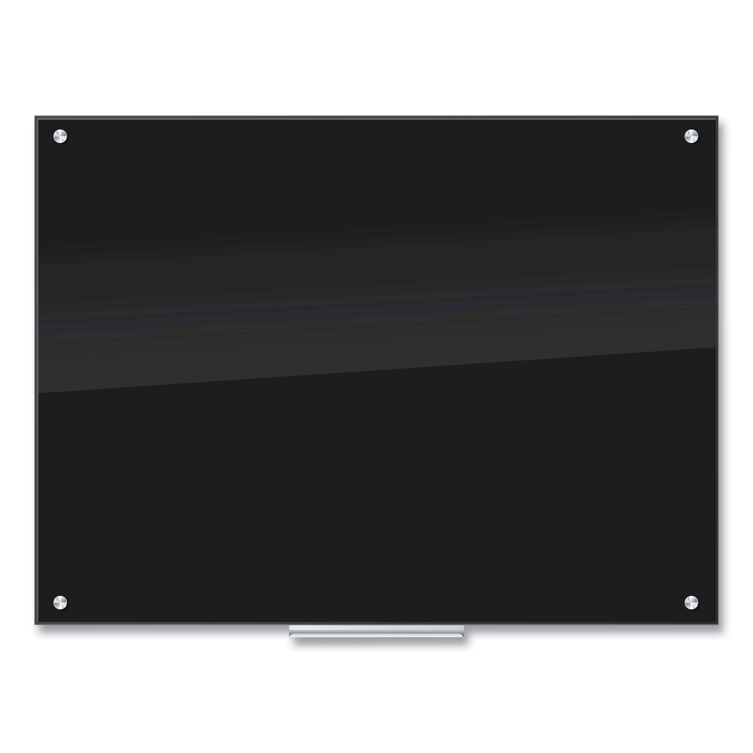 U Brands Black Glass Dry Erase Board, 48 x 36