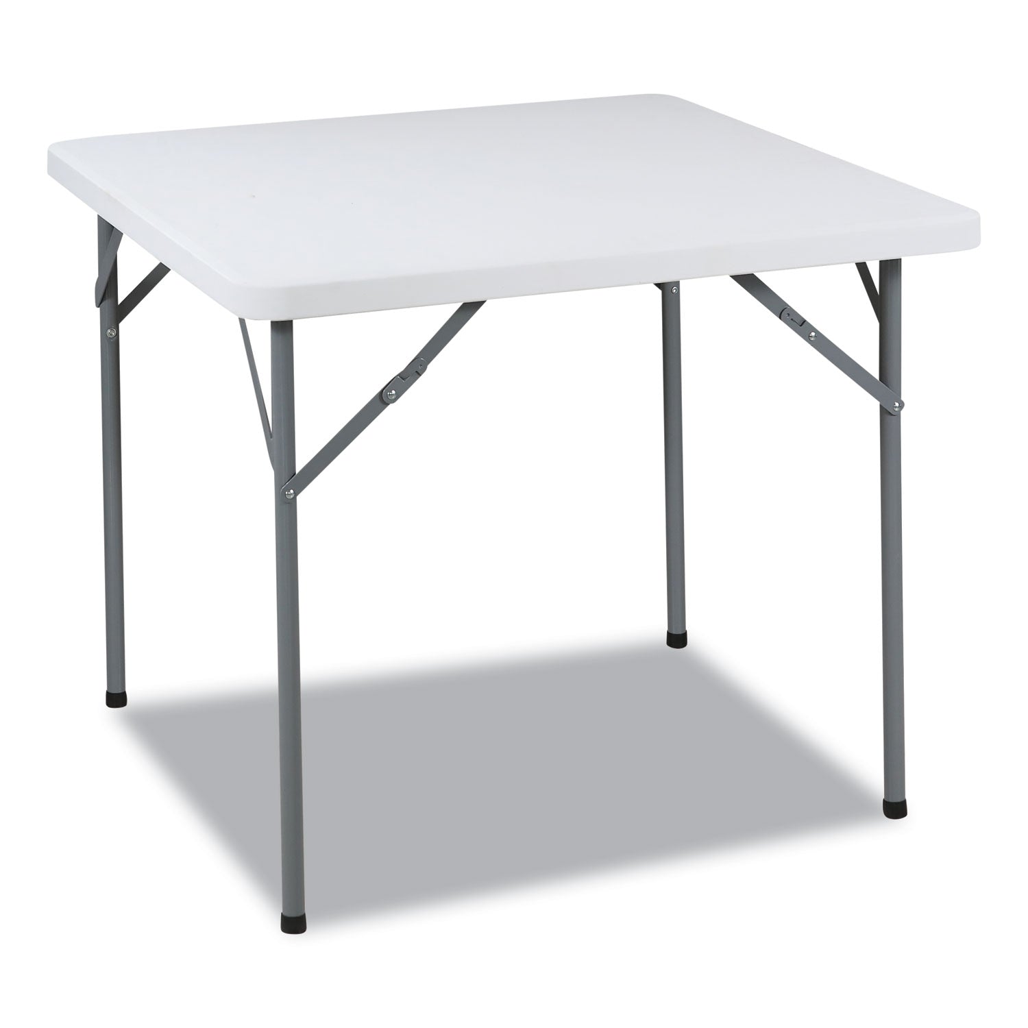 Iceberg IndestrucTable Classic Folding Table, Square Top, 200 lb Capacity, 34w x 34d x 29h, Platinum Granite