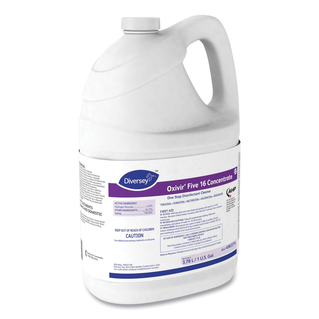 Oxivir Five 16 One-Step Disinfectant Cleaner, 1 gal Bottle, 4/Carton