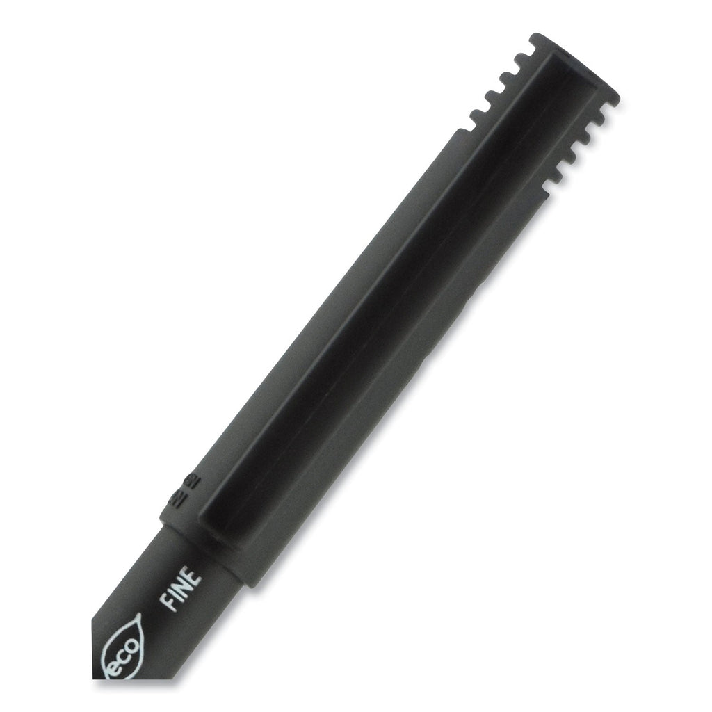 uniball ONYX Roller Ball Pen, Stick, Fine 0.7 mm, Black Ink, Black Matte Barrel, 72/Pack