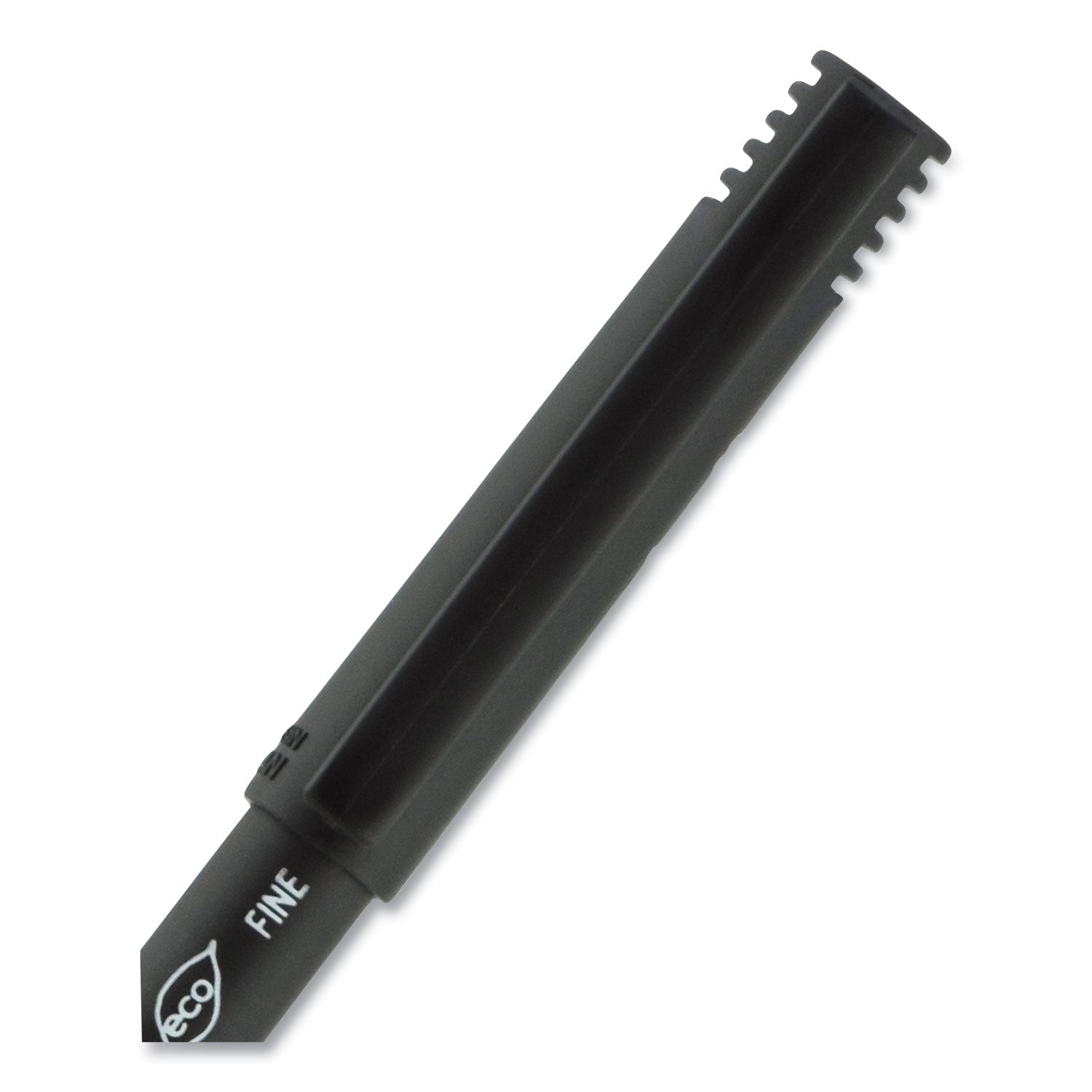 uniball ONYX Roller Ball Pen, Stick, Fine 0.7 mm, Black Ink, Black Matte Barrel, 72/Pack