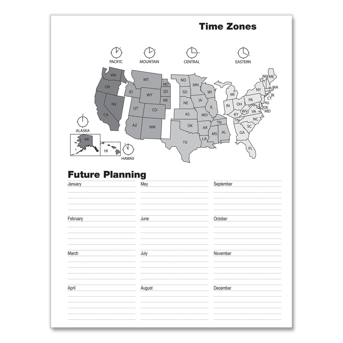 House of Doolittle Recycled Monthly 5-Year/62-Month Planner, 11 x 8.5, Black Cover, 62-Month (Dec to Jan): 2022 to 2028