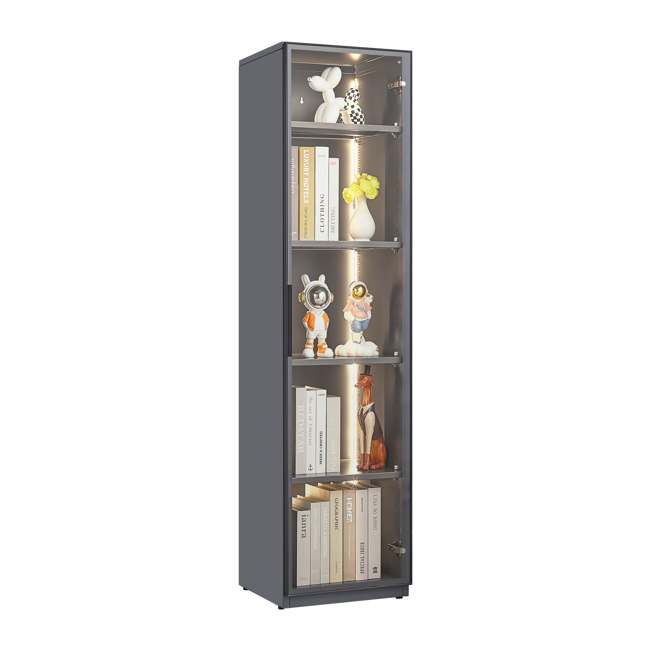 Single door display cabinet