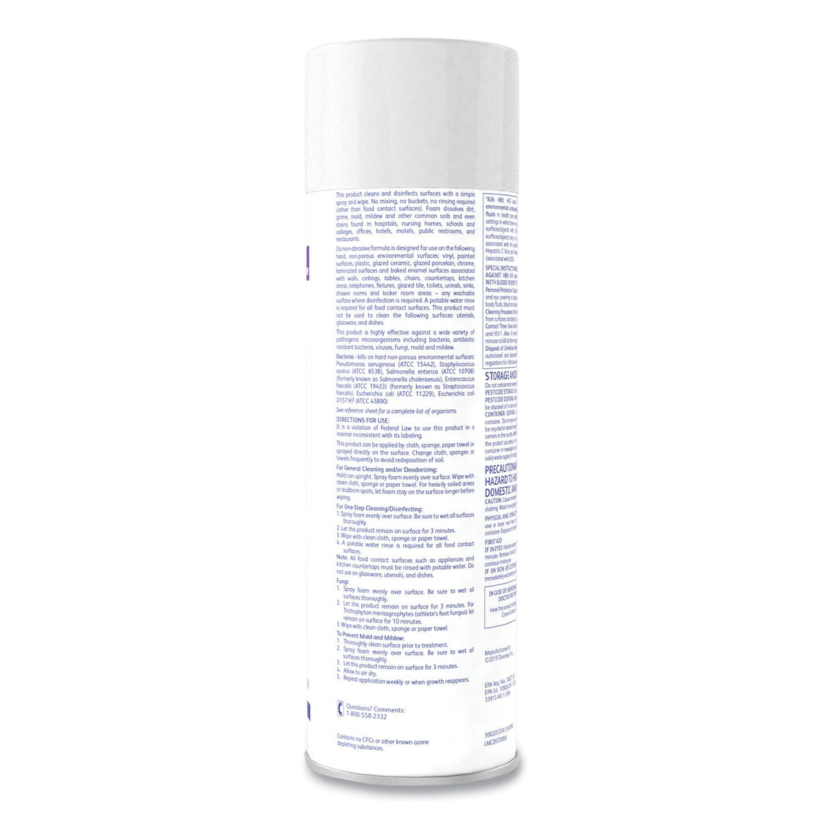 Diversey Envy Foaming Disinfectant Cleaner, Lavender Scent, 19 oz Aerosol Spray, 12/Carton