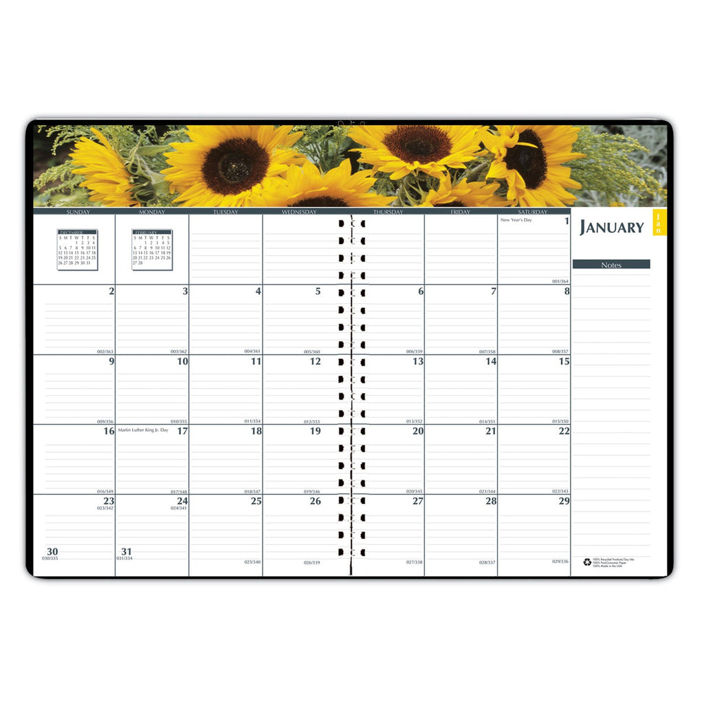 House of Doolittle Express Track Recycled Weekly Appointment Book/Monthly Planner, 8 x 5, Black Cover, 13-Month (Jan to Jan): 2023 to 2024
