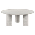 Astoria Round Genuine Marble Coffee Table White