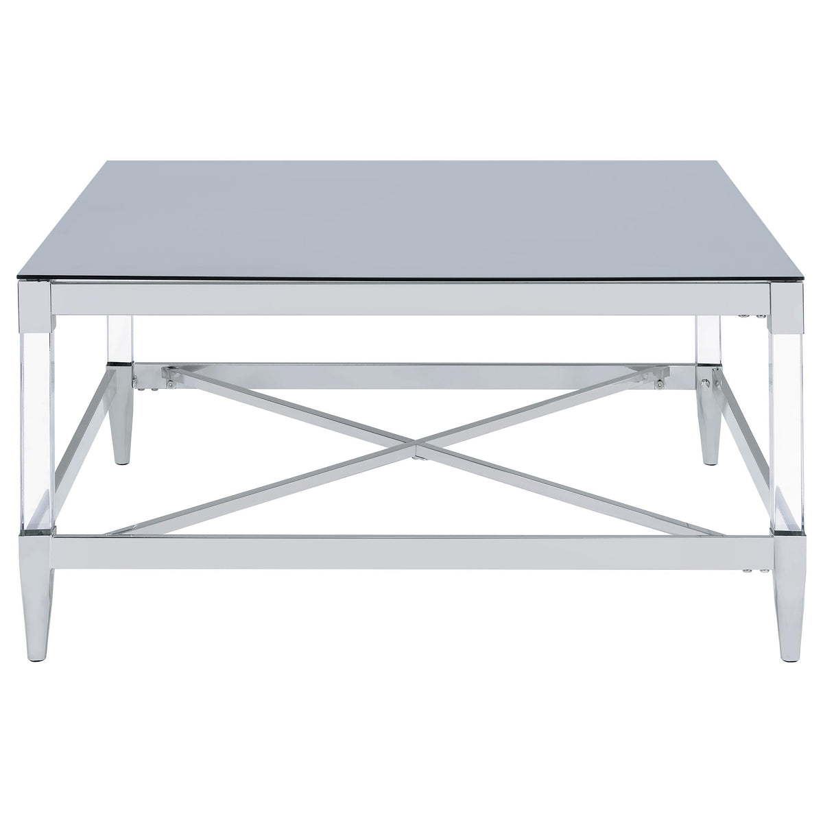 Lindley 2-piece Square Coffee and End Table Set Chrome