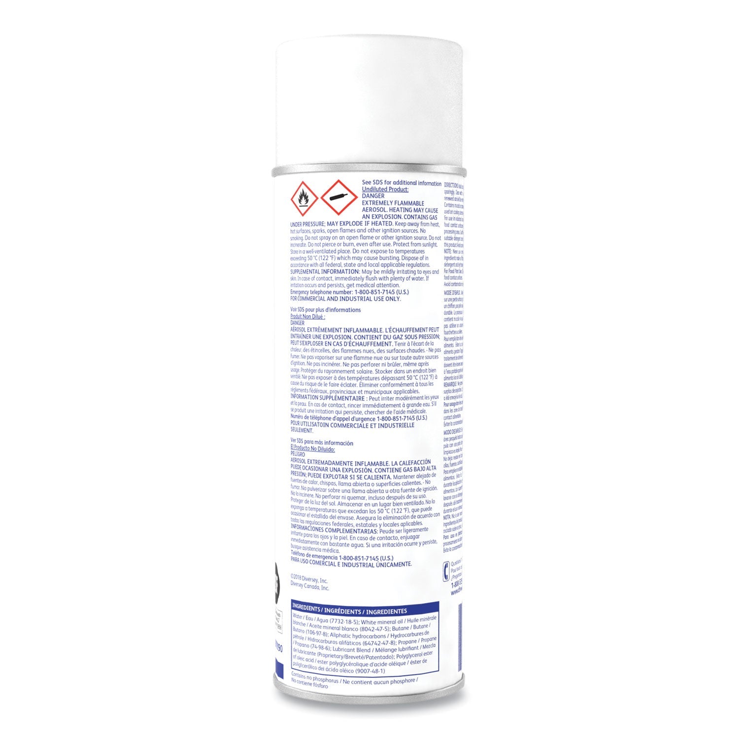 Diversey Deep Gloss Stainless Steel Maintainer, 16 oz Aerosol Spray, 12/Carton