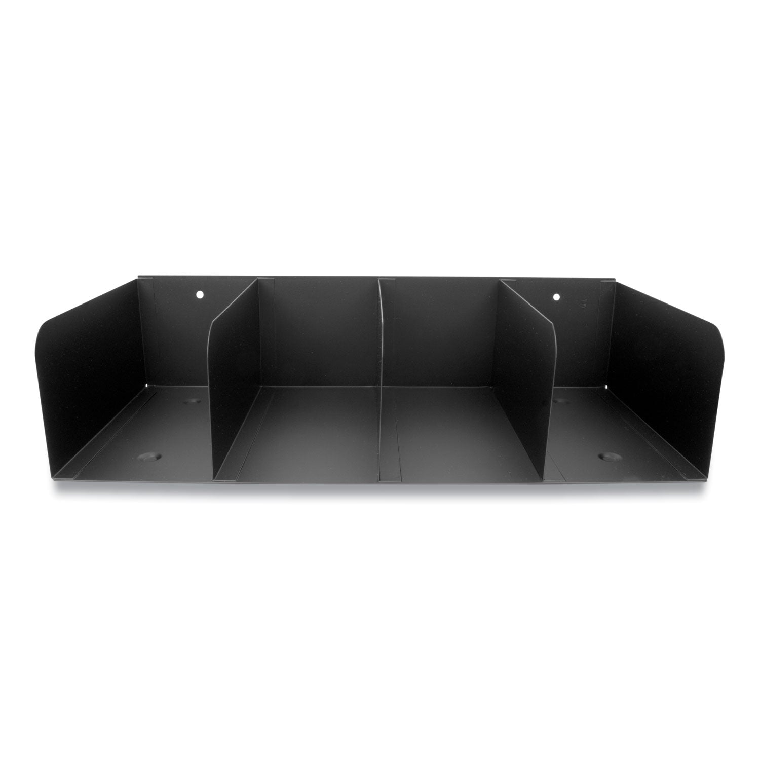 CONTROLTEK Trays, 4 Compartments, 16 x 8 x 4, Heavy Gauge Steel, Black
